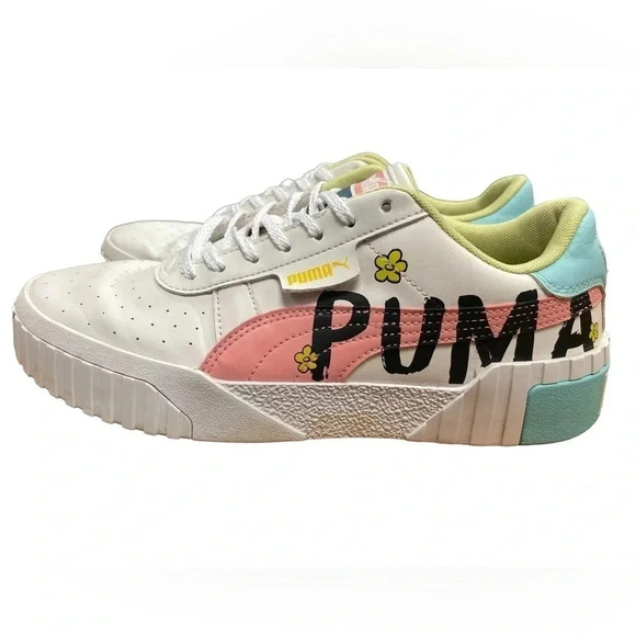 PUMA CALI Novelty Flower Sneakers Size 6 - Picture 3 of 7